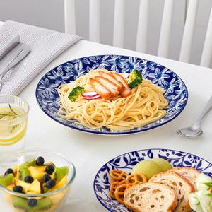 Platos de Cerámica Personalizados, Platos Grandes Vintage para Cocina, Platos de Porcelana Azules y Blancos, Aptos para Microondas, Horno y Lavavajillas - Product Image 5