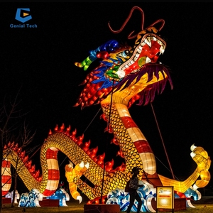 Enorme Farolillo de Dragón Colorido, Festival de los Farolillos Chinos, Farolillo de Seda con Forma de Dragón - Product Image 2