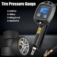 Manomètre numérique de pression des pneus haute précision 0,2 PSI - 255 PSI avec écran LCD rétroéclairé, pistolet de gonflage des pneus 3V pour voitures, SUV, vélos, unité BAR