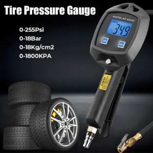 Alta precisione 255PSI LCD retroilluminazione digitale manometro pneumatici gonfiatore aria pistola per auto SUVs bike - Product Image 5