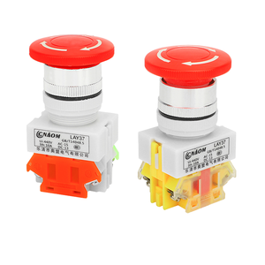 CNAOM LAY37-01MZS(Stop) Interrupteur à bouton champignon d'arrêt d'urgence industriel à réponse rapide 10A 440VAC - Product Image 2