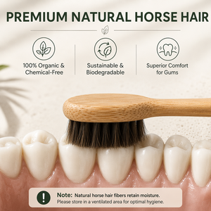 Têtes de brosse à dents Carepik écologiques pour remplacement de charbon de bois, poils en crin de cheval extra doux/moyens - Product Image 2