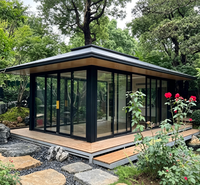 Maison Conteneur Moderne en Aluminium et Verre avec Véranda à Toit Polygone pour Usage Extérieur, Bureau à Domicile, Appartement - Vente en Gros