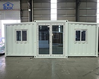 Maison conteneur préfabriquée extensible de 20 pieds, résistante aux ouragans, avec 1 ou 2 chambres, salle à manger, cuisine, salle de bain et salon