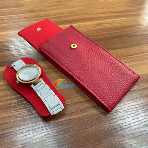 Wholesale Leather Watch <b>Pouch</b> With Velvet Lining, Multi Colors Available Portable Travel Anti-Scratch Watch Storage Bag For <b>Men</b> - Product Image 6