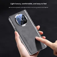 Étui pour téléphone portable Huawei Mate X5, simili cuir, anti-traces de doigts, design professionnel électro-plaqué, protection de l'appareil photo tout-en-un