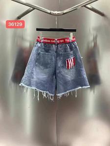 <span class=keywords><strong>Pantaloncini</strong></span> in Denim Casual estivi da ragazza con stampa di fiocchi per bambini P0103 - Product Image 3
