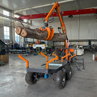 Meilleure Vente Remorque Forestière Remorquable 4x4 pour Quad et VTT, Chargeur de Grumes pour Tracteur Agricole