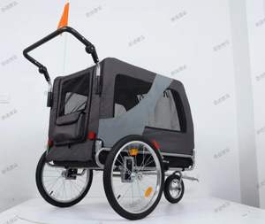 अनुकूलित पालतू ट्रेलर फोल्डेबल लोहा स्टील तीन-पहिया कुत्ते बिल्ली साइकिल ट्रेलर के लिए जॉगर कार्ट ट्रॉली - Product Image 3