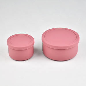 Ensemble de boîtes de conservation alimentaire rondes en silicone, réutilisables, étanches, pour les repas de bébé, les collations, les fruits, la préparation des repas, les voyages en plein air, les pique-niques - Product Image 1