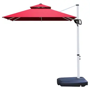 260G Garen Stof 3*4M Vierkante Grote Outdoor Wit Tuin Parasol Cantilever Zon Patio Duty zware Roma Paraplu