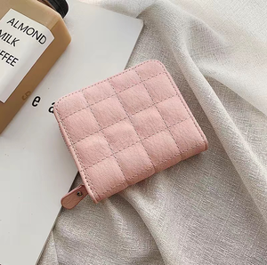 Female Plaid Bag Card Holder <b>Small</b> Wallet Zipper Clutch Coin <b>Purse</b> Leather Women <b>Purse</b> Wallet - Product Image 5