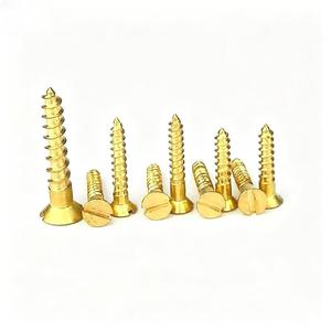 Tornillos autorroscantes de latón con cabeza avellanada y ranurada C2600 C2800 C3600, <span class=keywords><strong>precio</strong></span> de fábrica OEM, sujetadores para madera DIY - Product Image 1