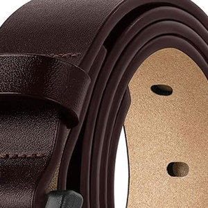 Ceintures en cuir 2026, ceintures en cuir véritable de haute qualité avec boucle en acier respirante, fabrication sur mesure au Pakistan - Product Image 4