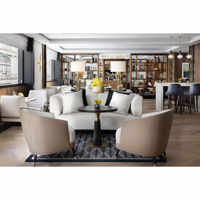 Ensemble de salle à manger commercial en bois de luxe moderne, sièges de banquette, mobilier de restaurant écologique et durable pour hôtels et restaurants