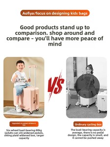 Valise de voyage pour enfants, nouvelle, montable, de haute qualité, 21 pouces, <span class=keywords><strong>avec</strong></span> six roues pivotantes verrouillables et roues épaissies - Product Image 2