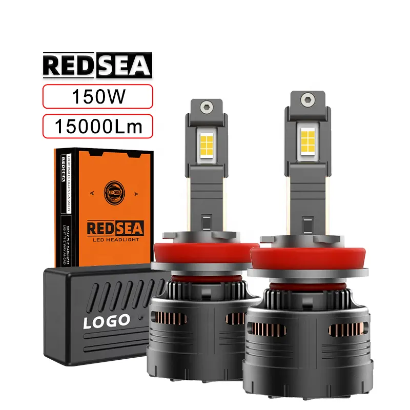 Redsea nhà máy sản xuất Y2 LED ánh sáng xe H4 H1 H7 H11 130W xe Led Đèn Pha màu kép 9006 9005 LED xe đèn pha