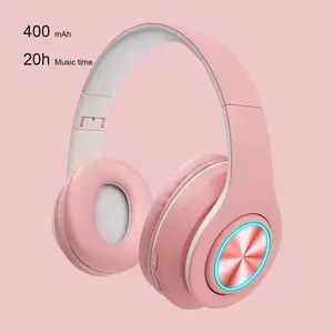 Gerripuer Over-Ear Headphones, Foldable Wireless Stereo Headset Micro SD/TF, FM for Cell Phone