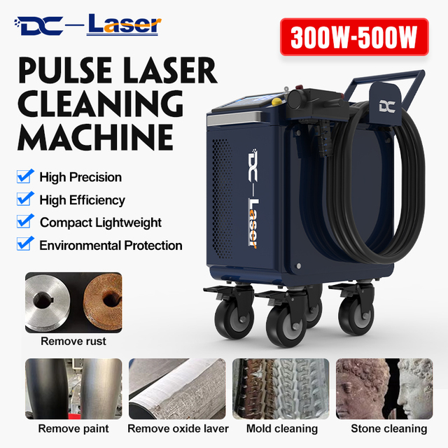 High Power Metal Wood Portable Rust Removal Fiber Handheld 300w 500w Pulse Laser Cleaner Machine