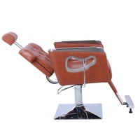 Fauteuil de Barbier de Luxe en Cuir PU, Pompe Hydraulique Robuste, Rotation à 360 Degrés, Design Contemporain pour Salon Commercial
