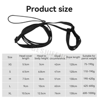 Corde volante en nylon perroquets peau de tigre Xuan Feng ara corde de traction laisse d'oiseau harnais d'oiseau pour l'entraînement extérieur sangle de marche