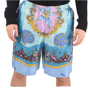 <b>Men's</b> Printed Board <b>Shorts</b> With Sea Shell <b>Pattern</b> Quick Dry Elastic Waist Casual <b>Swim</b> Trunks - Product Image 1