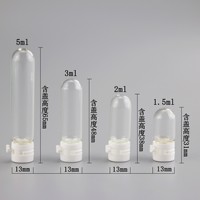Flacons ampoules en verre transparent miniatures portables vides de 1,5 ml, 2 ml, 3 ml, 5 ml en forme de bulbe pour essence, acide hyaluronique