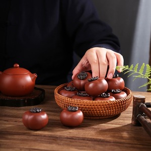 MSH Persimmon Tea Pet Ornaments en sable violet qui signifie que tout va bien - Product Image 3