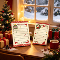 Blocs-notes de Noël festifs A4, design de personnages mignons, notes de mémo, logo personnalisé disponible, cadeaux de Noël parfaits