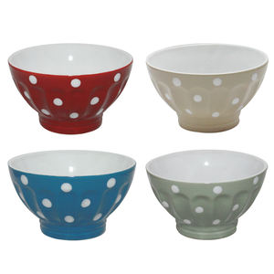 Tazón de Cerámica Retro con Diseño de Puntos, para Fiestas, 16 cm de Diámetro, 650 ml de Capacidad, Apto para Lavavajillas, Surtido, Hecho en Italia - Product Image 1