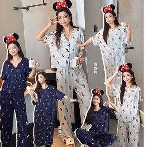2025 été Style japonais pleine impression maison vêtements Cardigan paresseux costume femmes Modal pyjamas vêtements de nuit - Product Image 1