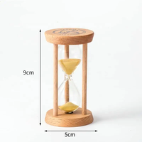 Sablier artisanal minimaliste en bois naturel 1, 3, 5 minutes – Vente en gros pour remise de diplômes, jeux d'enfants, mariages, décoration intérieure