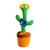 Cactus Danseur Électrique en Peluche Interactif, Poupée en Peluche Parlante et Chantante, Cactus Dansant, Cadeau Amusant