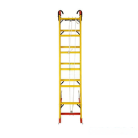 Échelle télescopique légère, flexible, non conductrice, isolée en fibre de verre, personnalisable, 4m/5m/6m/8m