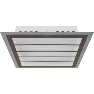 DUNQUERQUE 2xG9 <b>Square</b> <b>Ceiling</b> <b>Light</b> Marron/Chrome 29x29x7cm Dimensions - Product Image 1