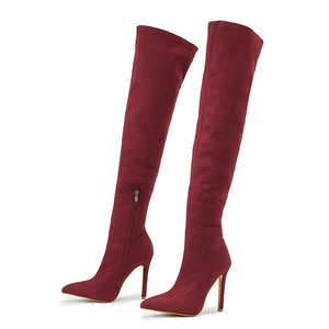 Botas Altas hasta la Rodilla Otoño-Invierno 2025 con Cierre de Cremallera y Lateral Elástico, Estilo Europeo y Americano - Product Image 6