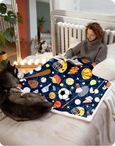 Mantas Deportivas para Hombres y Mujeres, Regalos para Quienes Aman los Deportes en Navidad, Manta Deportiva Personalizada para Amigos - Product Image 1