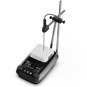 Agitateur magnétique chauffant Veidt Weighing DLAB DMS4-550 avec écran LCD, plaque chauffante en verre céramique et minuterie – Meilleur agitateur magnétique thermique - Product Image 1