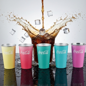 แก้วเบียร์อะลูมิเนียมสำหรับงาน<span class=keywords><strong>ป</strong></span>าร์ตี้ เปลี่ยนสีได้เมื่อสัมผัสความเย็น แก้วน้ำอุณหภูมิเ<span class=keywords><strong>ป</strong></span>ลี่ยนสีได้ ใช้ซ้ำได้ ขนาด 470 มล. แก้วโลหะ สำหรับอีคอมเมิร์ซ - Product Image 2