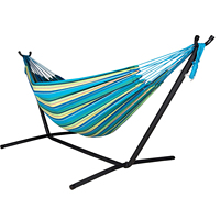 Hamac de jardin moderne pliable et portable, robuste et durable, double taille, capacité de 300 lb, cadre métallique réglable
