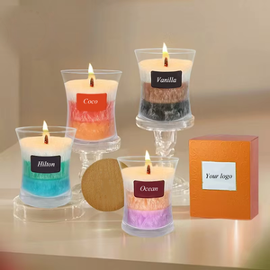 향초 사용자 정의 개인 레이블 도매 휴일 결혼 선물 무연 소이 왁스 용기 양초 향기로운 사치 - Product Image 6