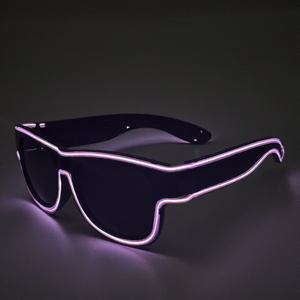 LEDライトアップ充電式エルワイヤーサングラスネオンレイブグラス輝く点滅機能結婚式の誕生日に新着 - Product Image 6