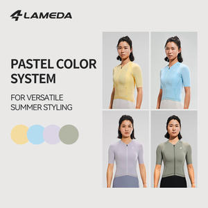 LAMEDA 定制女式骑行服短袖骑行服高弹力修身版型 - Product Image 3