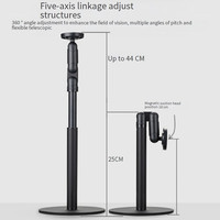 Support de téléphone magnétique universel pour bureau, logo personnalisé, alliage métallique, hauteur réglable, rotation à 360°, support de bureau pour téléphone et tablette