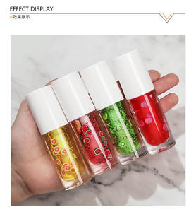 Maquillage de marque privée Huile pour les lèvres à la vitamine E Soin des lèvres végétalien hydratant longue durée Grand pinceau Saveurs de fruits Huiles pour les lèvres transparentes - Product Image 5