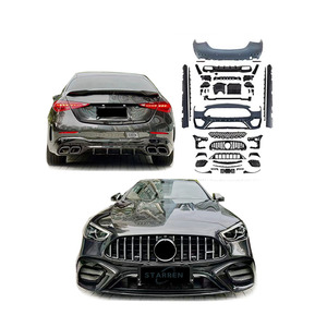 Classe C W206 Mise à niveau <span class=keywords><strong>AMG</strong></span> C63 Pare-chocs avant et arrière Calandre Jupes latérales Déflecteur arrière Kit de carrosserie pour Mercedes-Benz - Product Image 1