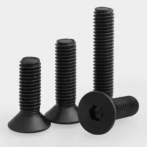 #10-32 UNF #10-24 UNC Alloy Steel 10.9 Black Allen Hexagon Socket Flat Countersunk Head Screws