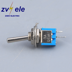Interrupteur à bascule ON-OFF Mini <span class=keywords><strong>SMST</strong></span>-101 M5 2 broches à souder avec interrupteur à bascule bleu 3A 125V - Product Image 3