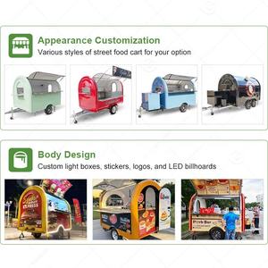 Remolque de Bar Abierto para Cócteles, Carrito Móvil Plegable para Ensaladas y Café, Comida Colorida para - Product Image 5