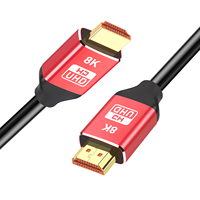 Câble HDMI 8K de haute qualité 3D 2160p 3840p 4K * 2K plaqué or utilisé ordinateur DVD bleu HDTV